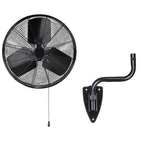 Light Duty Industrial Fan, Wall Mount, 18 in Blade Dia, 120V, 4, 000/5, 700 cfm, Oscillating MPN:13V401
