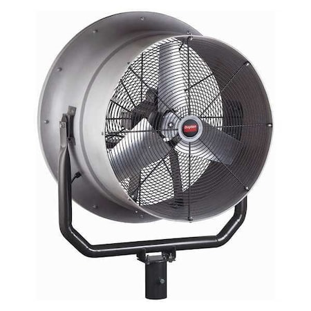 Standard Duty High Velocity Industrial Fan, Ceiling, Wall Mount, 30 in Blade Dia, 115V, 1, 180 cfm MPN:1LXN4
