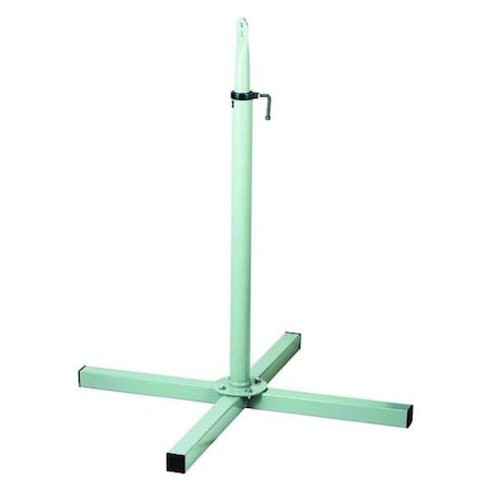 Open Base Pedestal Floor Fan, 41-1/2 in to 58-1/2 in H, 38 in L, Polyester Powder Coated Steel, Gray MPN:1ZCP4