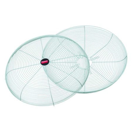Fan Guard For 24 in Blade Dia, Polyester Powder Coated, Steel, Gray, Mounting 2-3/4 in x 4-1/2 in MPN:2ATB9