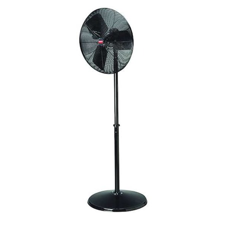 Light Duty Industrial Fan, Pedestal Mount, 24 in Blade Dia, 115V, 3, 800/5, 450 cfm, Non-Oscillating MPN:2LY97B