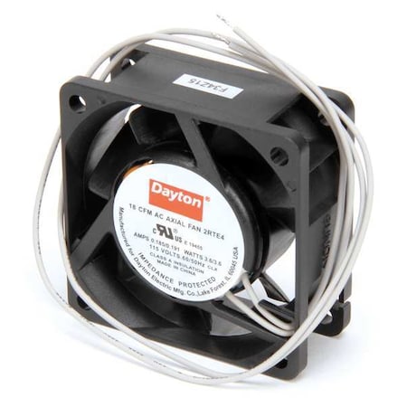 Axial Fan, Square, 115V AC, 1 Phase, PBT Plastic, 2 3/8 in W. MPN:2RTE4
