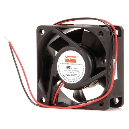 Axial Fan, Square, 12V DC, - Phase, PBT Plastic, 2 3/8 in W. MPN:2RTF9