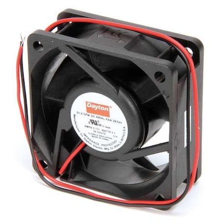 Axial Fan, Square, 24V DC, - Phase, PBT Plastic, 2 3/8 in W. MPN:2RTH1