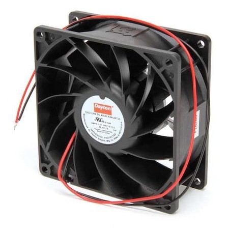 Axial Fan, Square, 24V DC, - Phase, PBT Plastic, 3 5/8 in W. MPN:2RTJ3