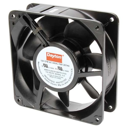 4-11/16 in H x 4-11/16 in W Square Axial Fan, 1-1/2 in D, 124 CFM, 115V AC, IP20 MPN:2RTK6