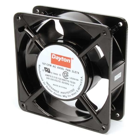 Axial Fan, Square, 230V AC, 1 Phase, Cast Aluminum, 4 11/16 in W. MPN:3LE74