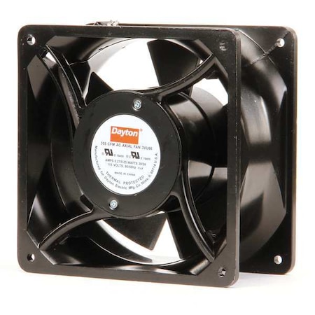 Standard Square Axial Fan, Square, 115V AC, 1 Phase, Cast Aluminum, 6 15/16 in W. MPN:3VU66