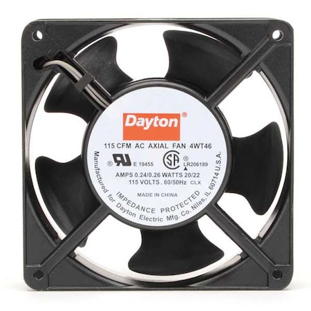 4-11/16 in H x 4-11/16 in W Square Axial Fan, 1-1/2 in D, 115 CFM, 115V AC, IP20 MPN:4WT46