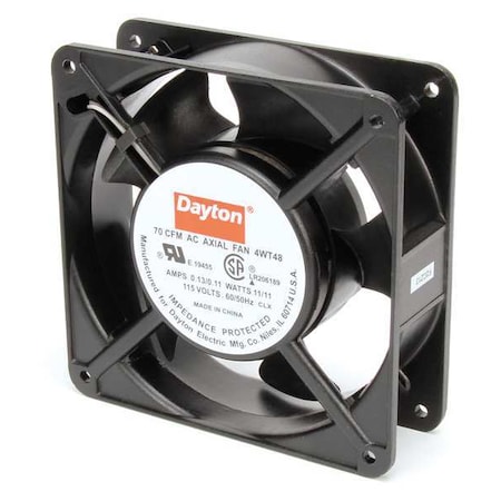 Axial Fan, Square, 115V AC, 1 Phase, Cast Aluminum, 4 11/16 in W. MPN:4WT48