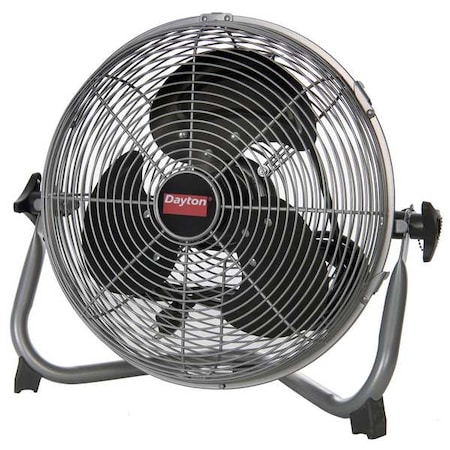 Floor Fan, 3 Speeds, Silver, Wall and Ceiling Bracket MPN:61LD81