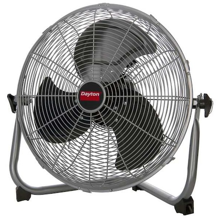 Floor Fan, 3 Speeds, Silver, Wall and Ceiling Bracket MPN:61LD82