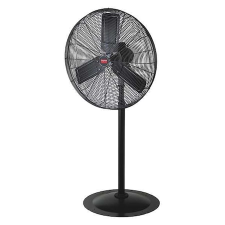 Light Duty Industrial Fan, Pedestal Mount, 24 in Blade Dia, 115V, 3, 510/6, 400 cfm, Oscillating MPN:6ALE8