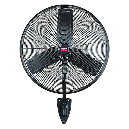 Light Duty Industrial Fan, Wall Mount, 24 in Blade Dia, 115V, 3, 510/6, 400 cfm, Oscillating MPN:6ALF0
