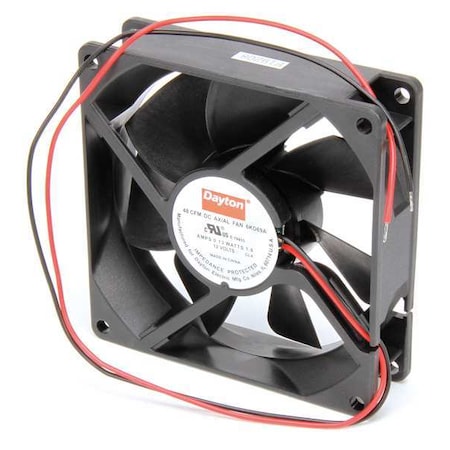 Axial Fan, Square, 12V DC, - Phase, PBT Plastic, 3 5/8 in W. MPN:6KD69