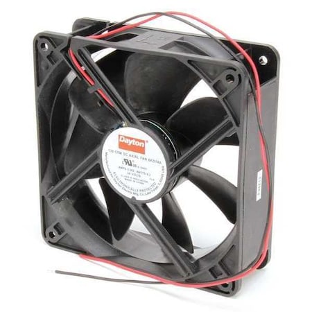 Axial Fan, Square, 24V DC, - Phase, PBT Plastic, 4 11/16 in W. MPN:6KD74