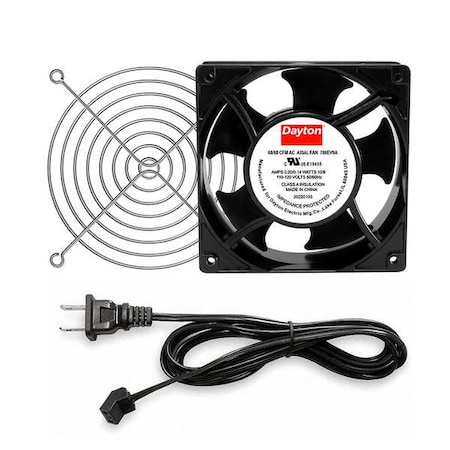 Square Axial Fan Kit, 120V AC, Cast Aluminum, 4 3/4 in W. MPN:786EV9