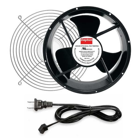 Axial Fan, Black, Round, Aluminum MPN:786EW6