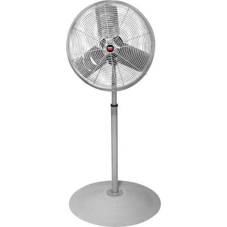 Standard Duty Industrial Fan, Pedestal Mount, 30 in Blade Dia, 115V, 8, 674/9, 612 cfm, Oscillating MPN:7DD07