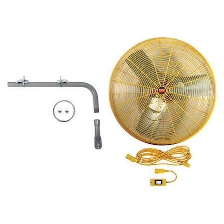 High Visibility High Visibility Industrial Fan, Ceiling, IBeam, Pedestal, Wall Mount, 115V MPN:7DJ32