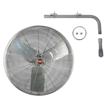 High Ambient Air Circulator, Ceiling, IBeam, Pedestal, Wall Mount, 30 in Blade Dia, 115V, 8, 900 cfm MPN:7DJ40