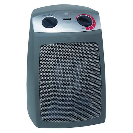 Portable Electric Heater, 120V AC, 650W/1000W/1500W, 3 Settings, Non-Oscillating, Gtey MPN:1VNW9