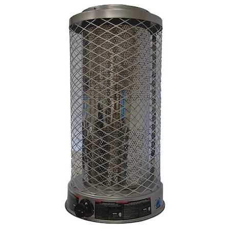 Portable Gas Floor Heater, Natural Gas, Matchless Piezo, 50/70/100, 000 BtuH, 16 5/16 in L MPN:1WVL8