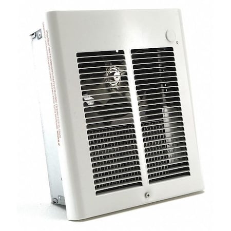 Recessed Electric Wall-Mount Heater, Recessed or Surface, 1500 W, 120V AC, White MPN:2HAD6