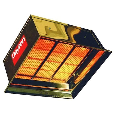 Suspended Gas Infrared Flat Panel Heater, 90000 BtuH, 576 sq ft Heating Area, 120V AC MPN:3E134