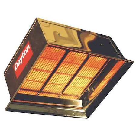 Gas Infrared Flat Panel Heater, LP, 90, 000 BtuH Input, 22 1/2 in H x 26 5/8 in W MPN:3E462