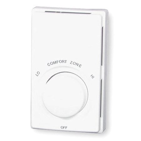 Electric Baseboard Heater Thermostat, 2 Poles, Northern White, 120/208/240/277 V AC MPN:3UF74