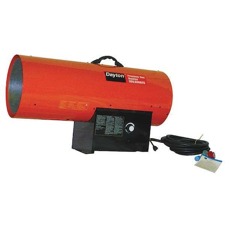Portable Gas Torpedo Heater, Liquid Propane, Intermittent Spark, 300, 000 BtuH, 33 5/8 in L MPN:3VE59