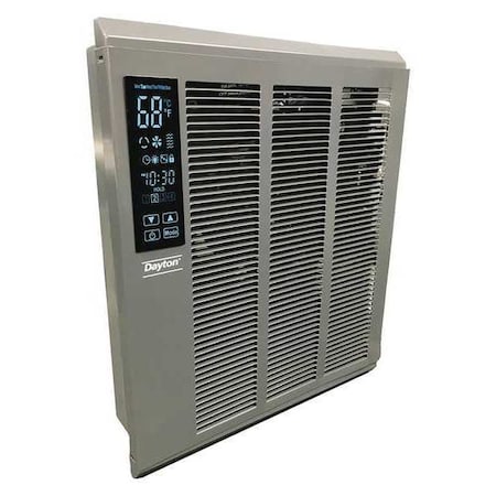 Recessed Electric Wall-Mount Heater, Recessed or Surface, 4000 W, 240V AC, White MPN:400C58