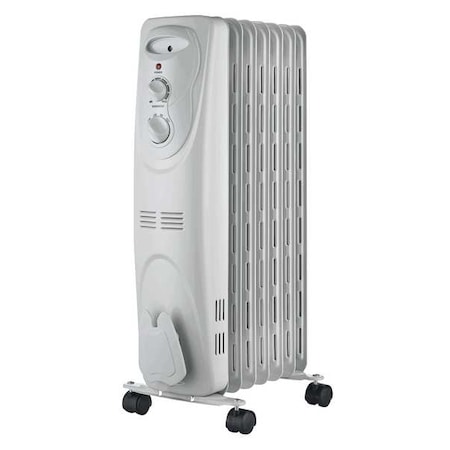 Portable Electric Heater, 1500, 120V AC, 1 Phase, 5118 BtuH, Non-Oscillating MPN:53TY90