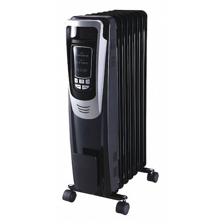Portable Electric Heater, 1500W, 120V AC, 1 Phase, 5118 BtuH, Non-Oscillating MPN:53TY91