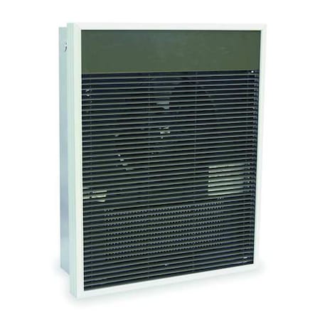 Recessed Electric Wall-Mount Heater, Recessed or Surface, 4000/2000 W, 208V AC, White MPN:5E183