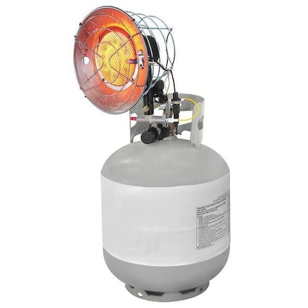 Portable Gas Tank-Top Heater, Liquid Propane, Matchless Piezo, 7 1/8 in Wx 8 5/16 in L MPN:5RCC0