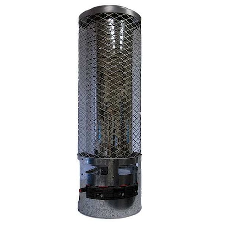 Portable Gas Floor Heater, Natural Gas, Matchless Piezo, 250, 000 BtuH, 14 11/16 in L MPN:6BY72