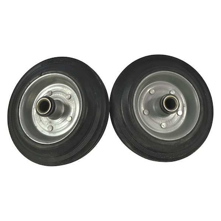 Wheel Kit, Black, Steel, 8 in H, PR MPN:VEWHEELSODG