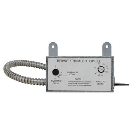 Line Voltage Thermostat, Cool Only, 60 to 120F, Adjustable Screw, 120V AC, 1C MPN:10N203