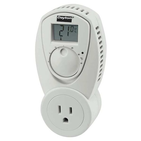 Portable Heating Thermostat, Heat Only, 5 to 35, 110 to 125V AC MPN:15F626