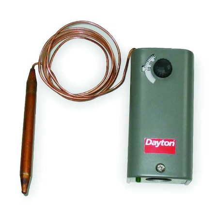 Line Voltage Mechanical Thermostat, Heat/Cool, -30 to 90F, Exposed Dial, 120V/240V/277V AC, 1C/1H, Steel MPN:2NNR7