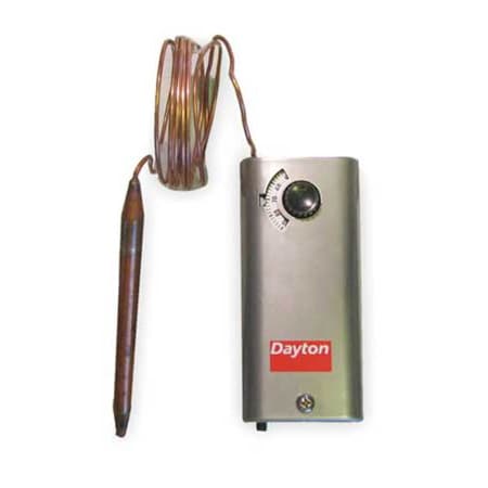 Line Voltage Mechanical Thermostat, Heat or Cool, -30 to 90F, Exposed Dial, 120V/240V/277V AC, 1C/1H, SS MPN:2NNT3
