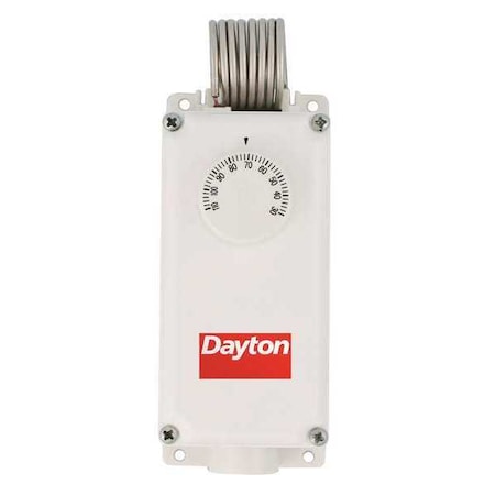 Line Volt Mechanical Tstat, Heat/Cool, 30-100 Degrees F, 24 to 600VAC, Hydraulic Air Coil, Plastic MPN:6EDY5