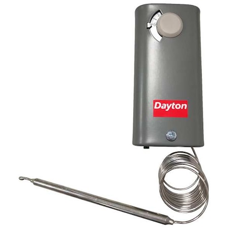 Line Voltage Mechanical Thermostat, Heat or Cool, -30 to 90F, Exposed Dial, 120V/240V/277V AC, 1C/1H MPN:6EDY7
