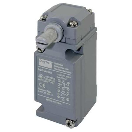 Heavy Duty Limit Switch, No Lever, Rotary, DPDT, 10A at 600V AC, Actuator Location: Side MPN:12T887