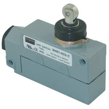 Limit Switch, Cross Roller, Plunger, SPDT, 15A at 480V AC, Actuator Location: Top MPN:12T917