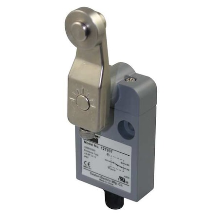 Limit Switch, Roller Lever, Rotary, SPDT, 10A at 300V AC, Actuator Location: Side MPN:12T937