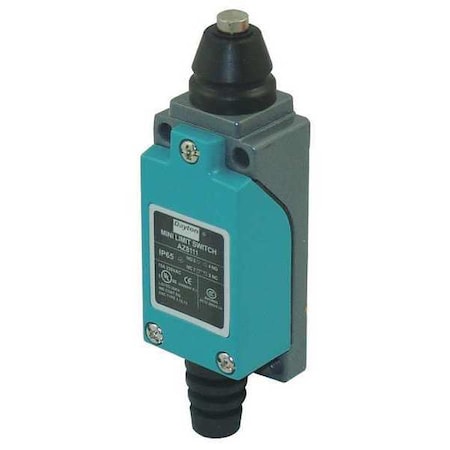 Limit Switch, Plunger, SPDT, 10A at 300V AC, Actuator Location: Top MPN:12T957