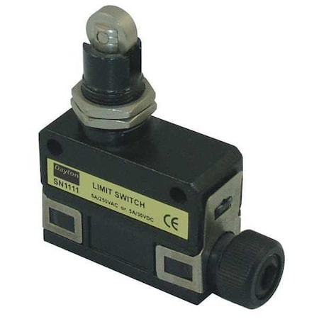 Limit Switch, Plunger, Roller, SPDT, 5A at 240V AC, Actuator Location: Top MPN:13F513